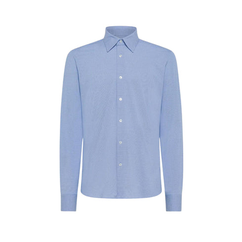 RRD Camicia casual Camicia Uomo modello Oxford jacquard Blu bianco P24-RRD24253-V60-46 - Francavilla Moda